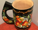 Vintage Petrikivka Ukraine Wooden Stein