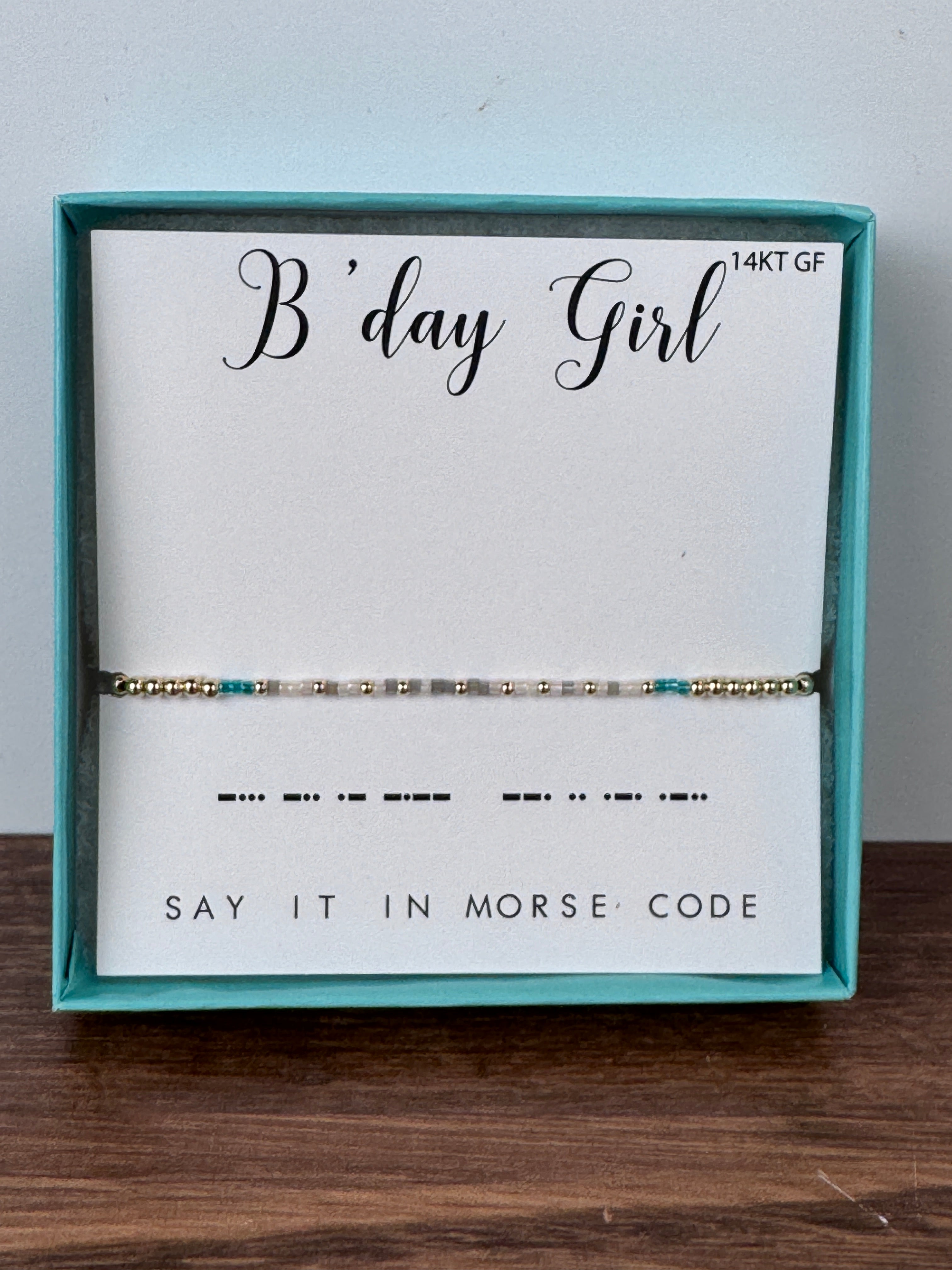B'Day Girl Morse Code Bracelet | Gold