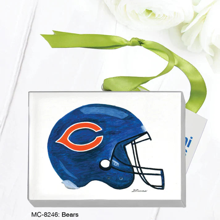 Chicago Bears Helmet, Chicago, Canvas Ornament