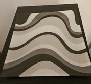 Square Striped Glass Plate