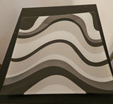 Square Striped Glass Plate
