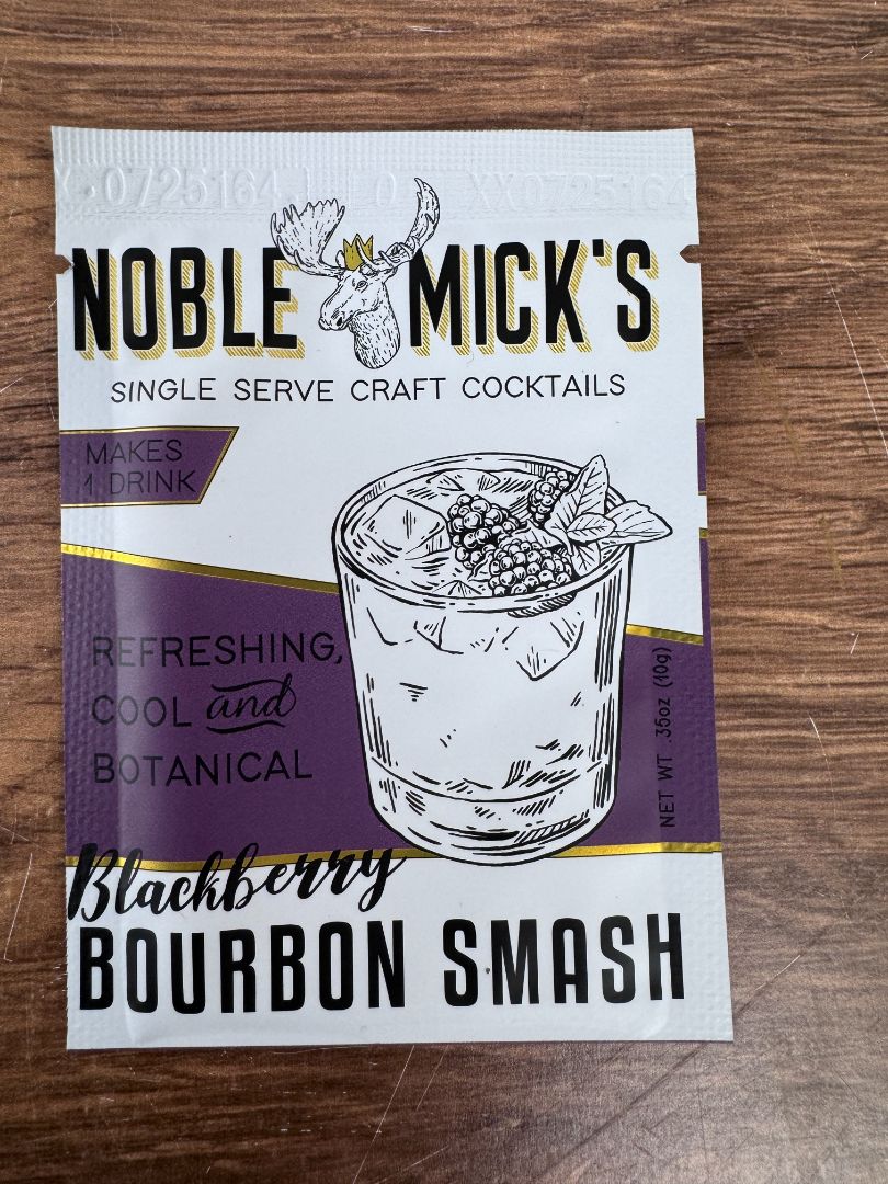 Blackberry Bourbon Smash Single Serve Craft Cocktail by Noble Micks