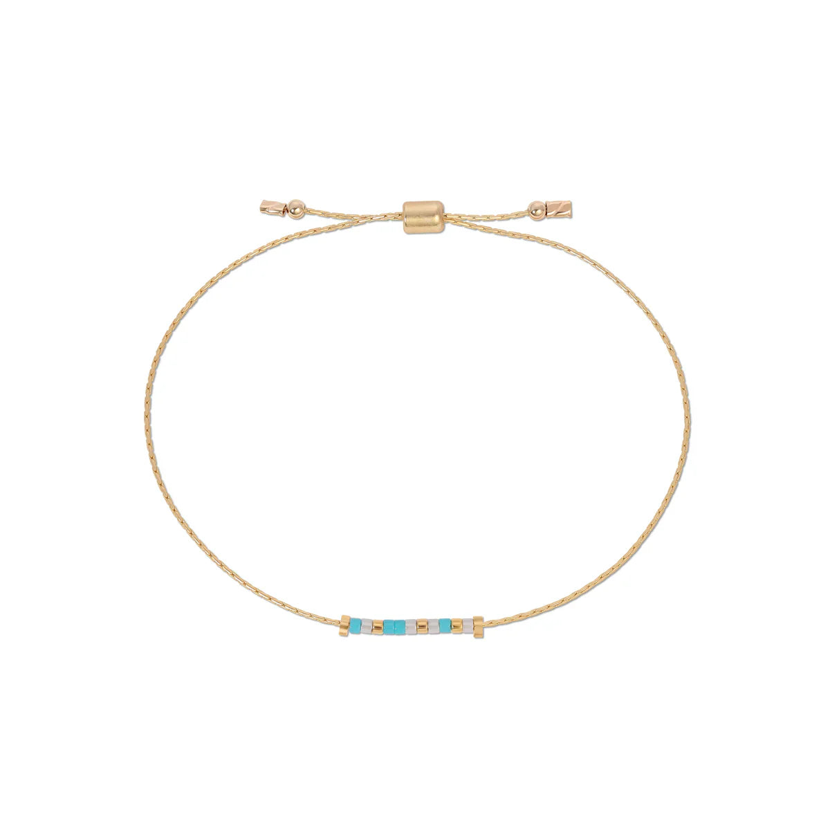 Aunt Morse Code Bracelet | Gold