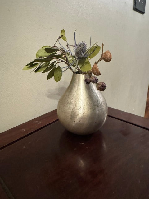 Weathered Brass Bud Vase