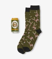 Buck a Beer - Men's Socks in a Beer Can - One Size