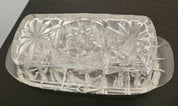 Vintage Anchor Hocking Covered Butter Dish Star of David (set of 2)