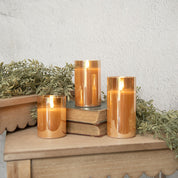 4" Champagne Glass 3D Flame Candle