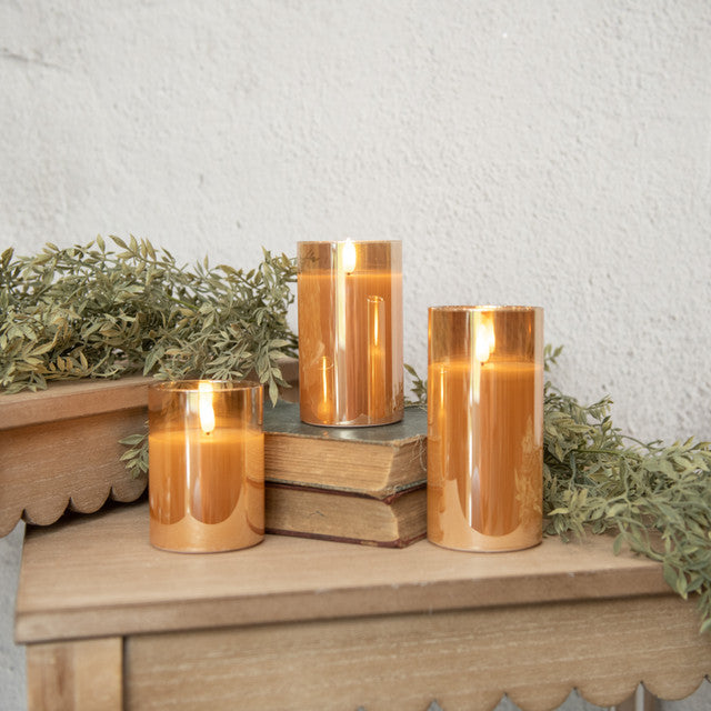 4" Champagne Glass 3D Flame Candle