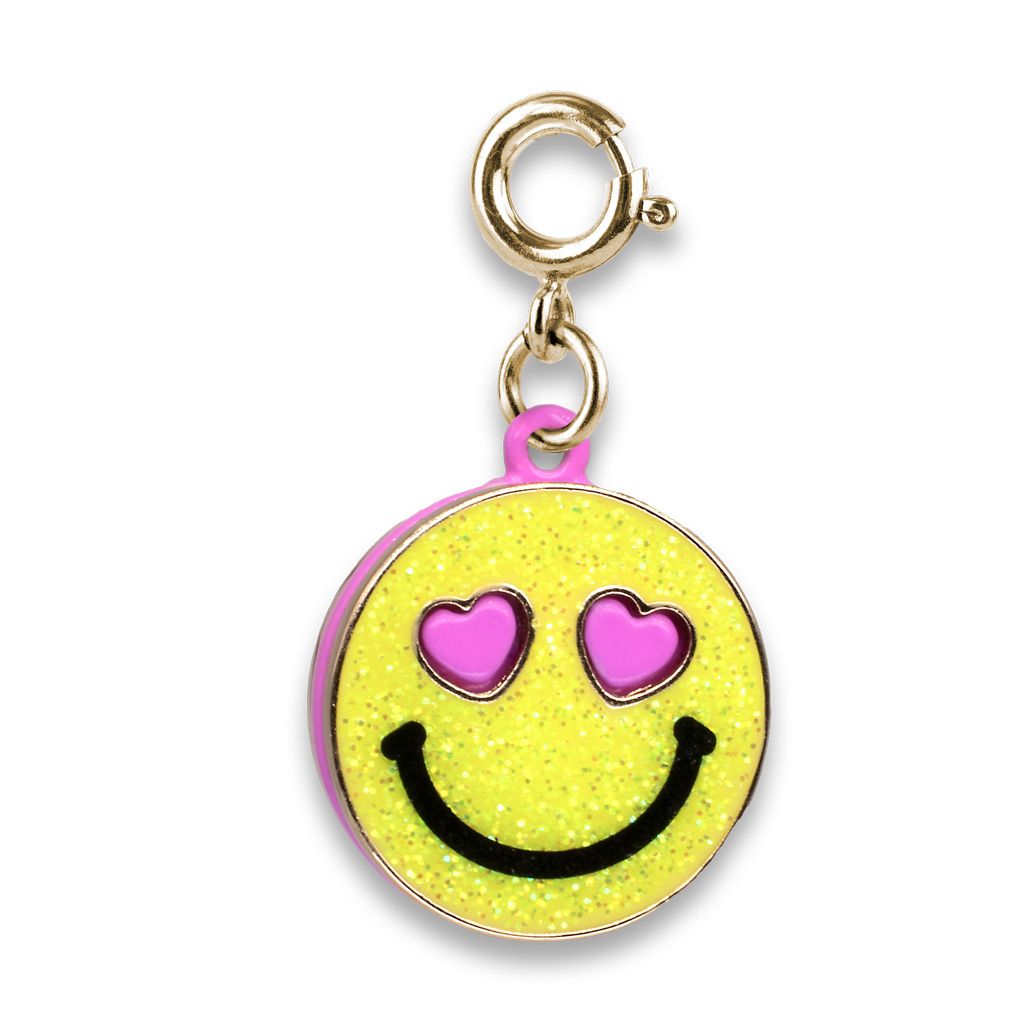 Charm It! GOLD GLITTER SMILEY FACE CHARM - Firm Price is Firm