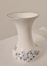 Vintage Aristocrat Bone China Bud Vase with Blue FLowers