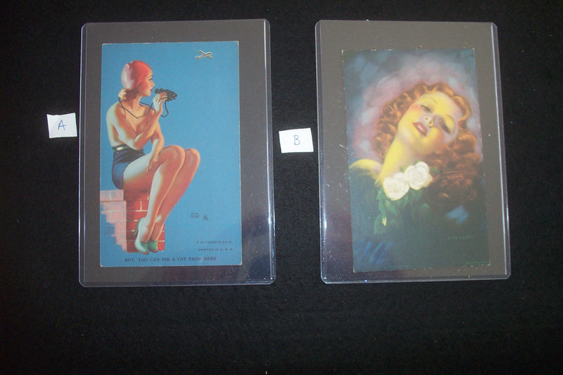 Mutoscope pin-up card, Letter A by GC2