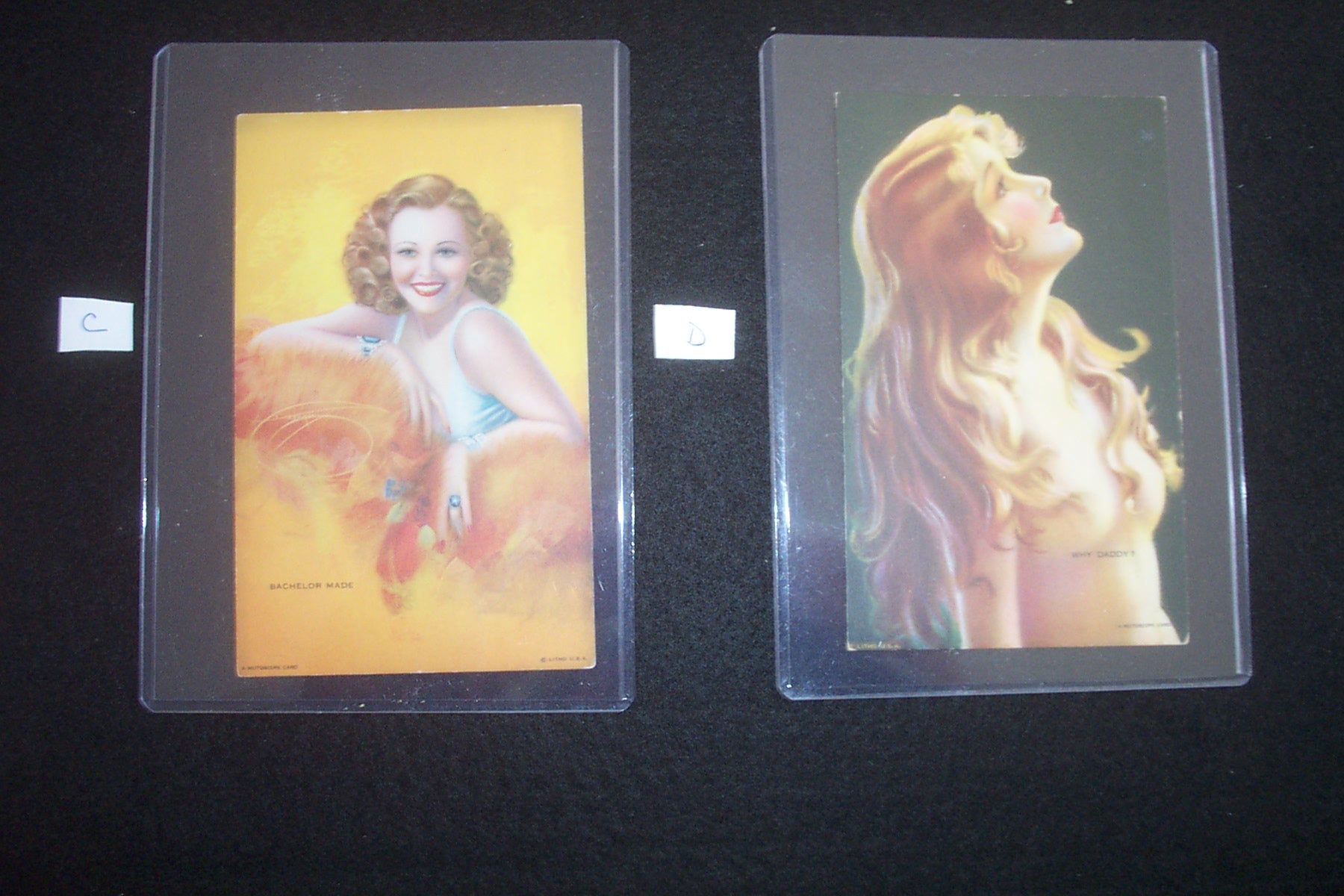 Mutoscope pin-up card, Letter C