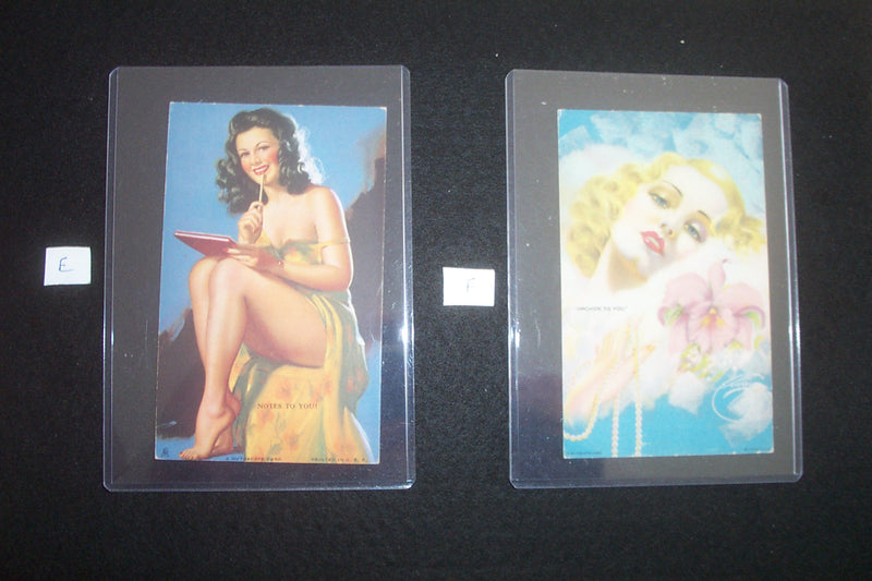 Mutoscope pin-up card, Letter E by GC2