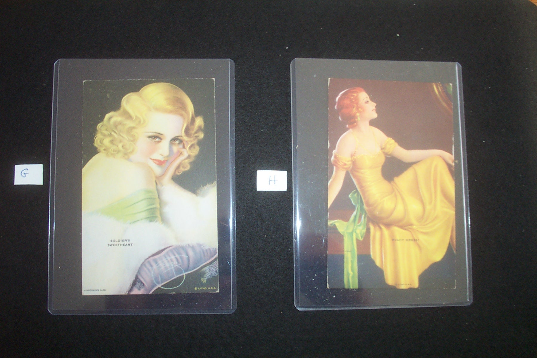 Mutoscope pin-up card, Letter G