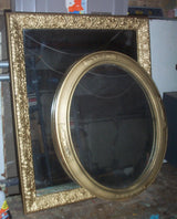 Large gold mirror