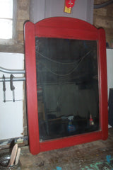 Rustic red mirror