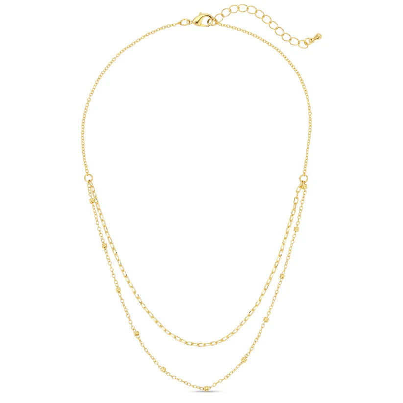 Delicate Double Appeal Necklace | Gold Plated