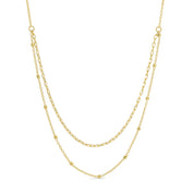 Delicate Double Appeal Necklace | Gold Plated