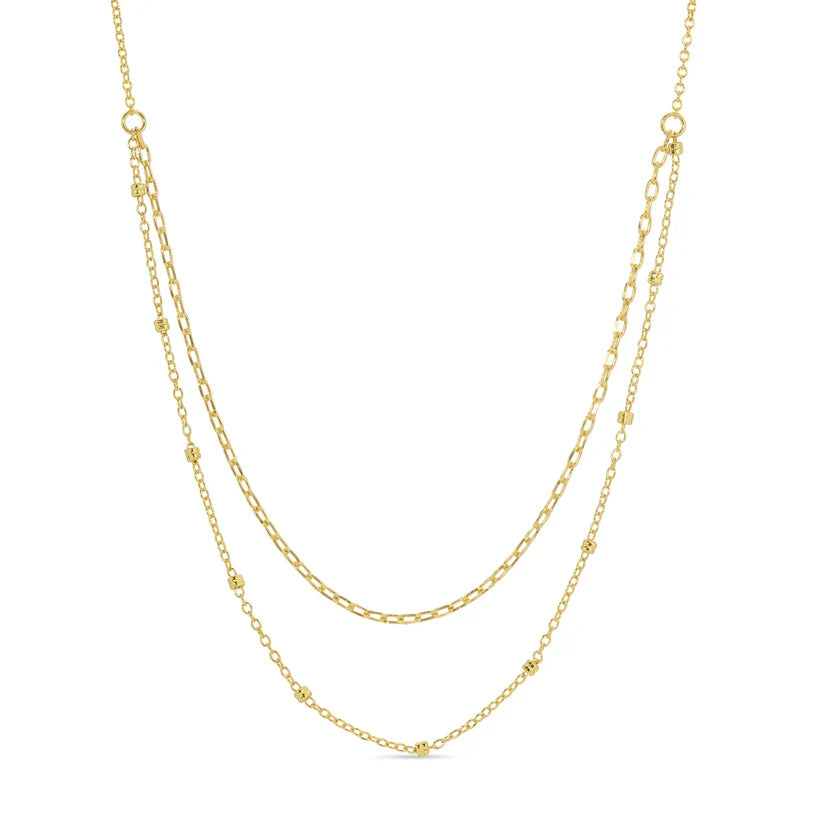 Delicate Double Appeal Necklace | Gold Plated