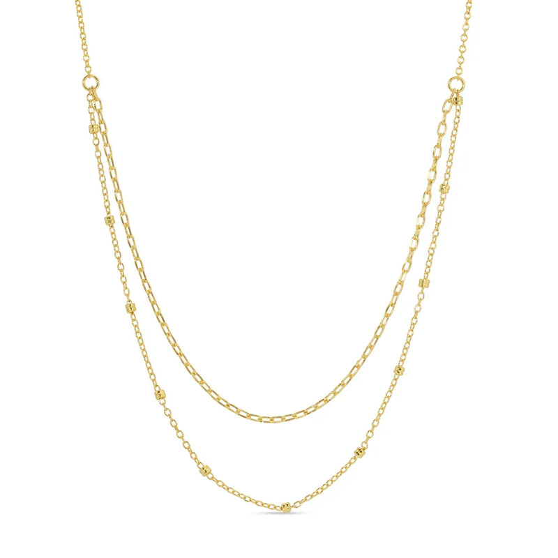 Delicate Double Appeal Necklace | Gold Plated by 112 - Peony Lane Boutique