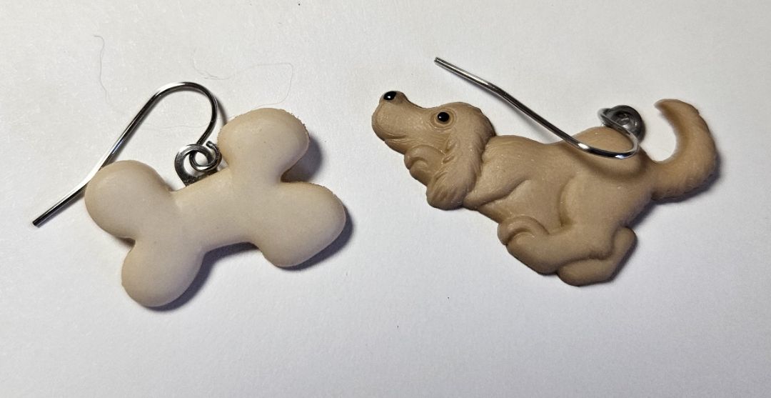 Dog & Bone Earrings