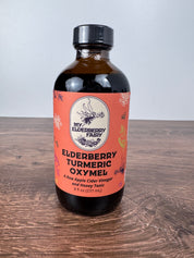 Golden Glow Elderberry-Turmeric Oxymel – Herbal Wellness Elixir (8 oz)