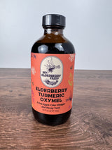Golden Glow Elderberry-Turmeric Oxymel – Herbal Wellness Elixir (8 oz)