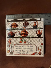 Vintage Country-Kitchen Prayer Trivet Tile