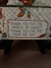 Vintage Country-Kitchen Prayer Trivet Tile