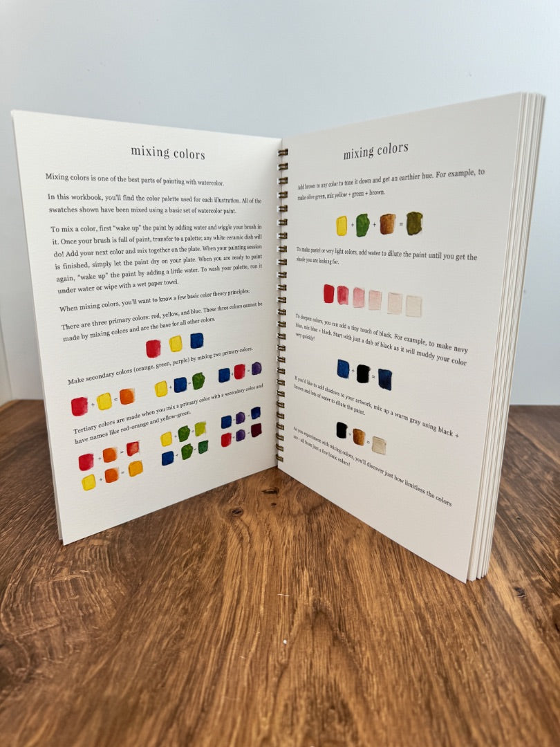 Flowers watercolor workbook