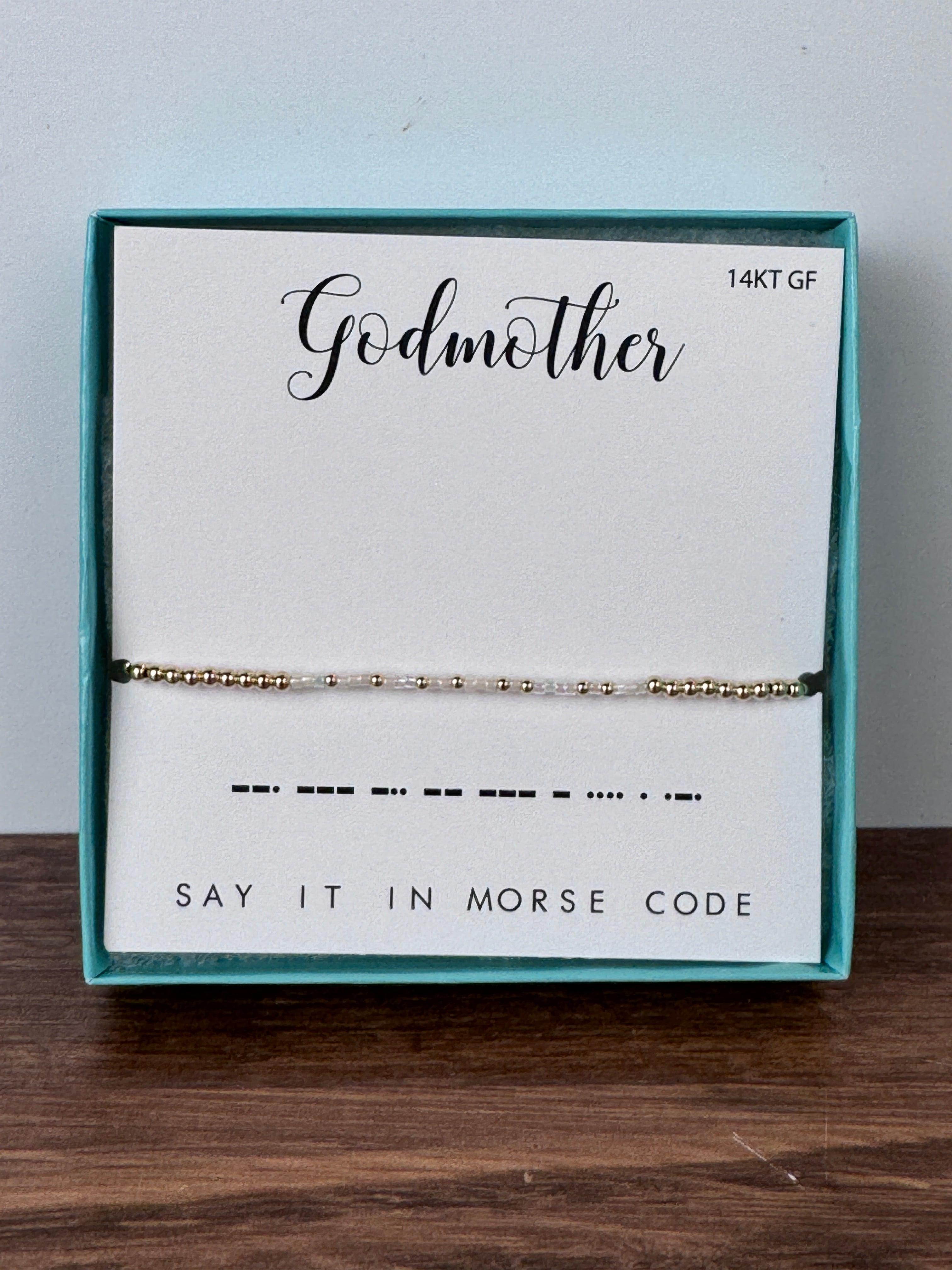 Godmother Morse Code Bracelet | Gold