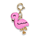 Gold Glitter Flamingo Charm - Charm It