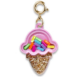 Gold Ice Cream Cone Shaker Charm - Charm It