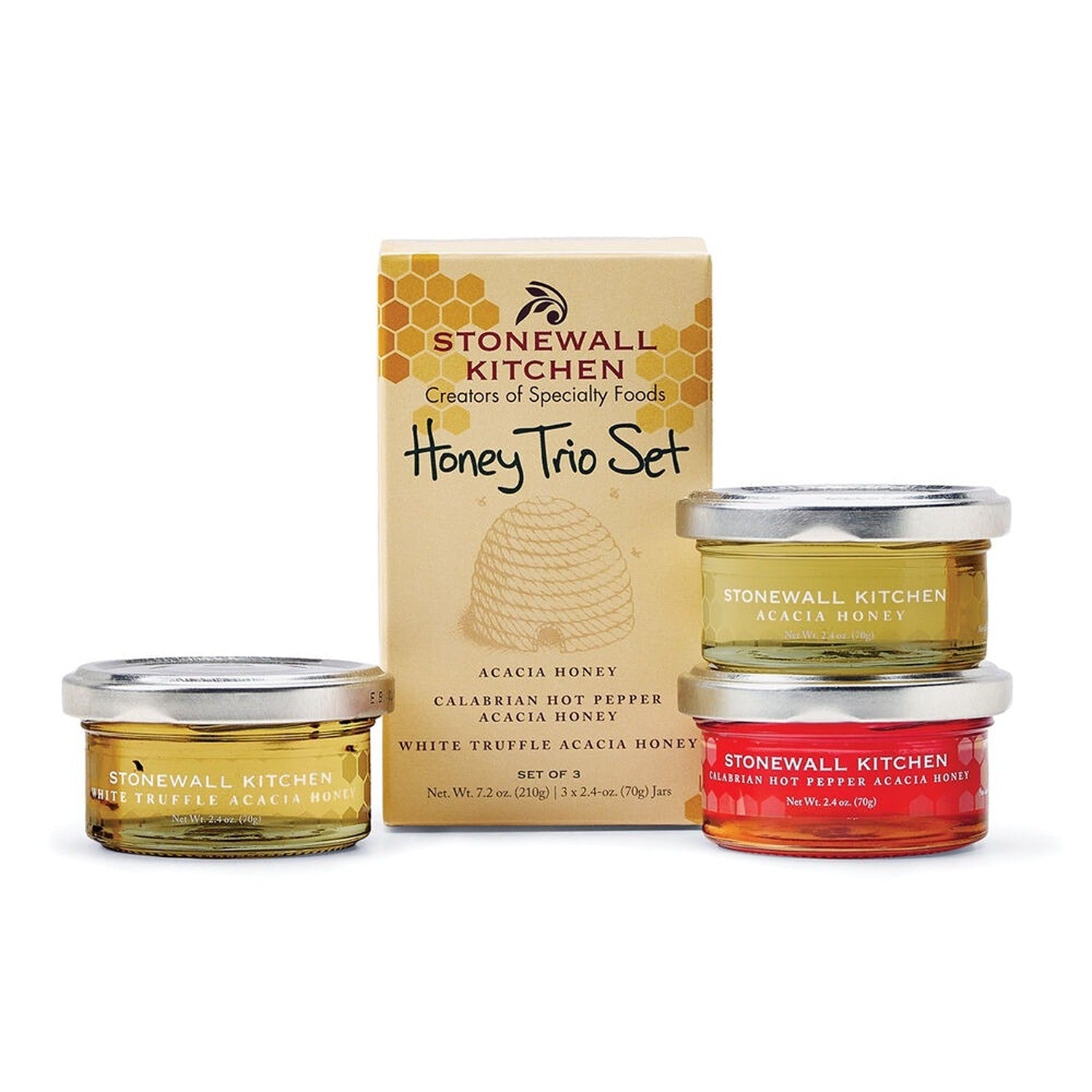 Gourmet Honey Trio Set in Glass Jars Gift Set by Stonewall Kitchen – JSQ Mercantile, Women’s Boutique & Gift Shop in La Grange, IL