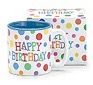 Happy Brights Ceramic Mug with a Gift Box - 16 oz