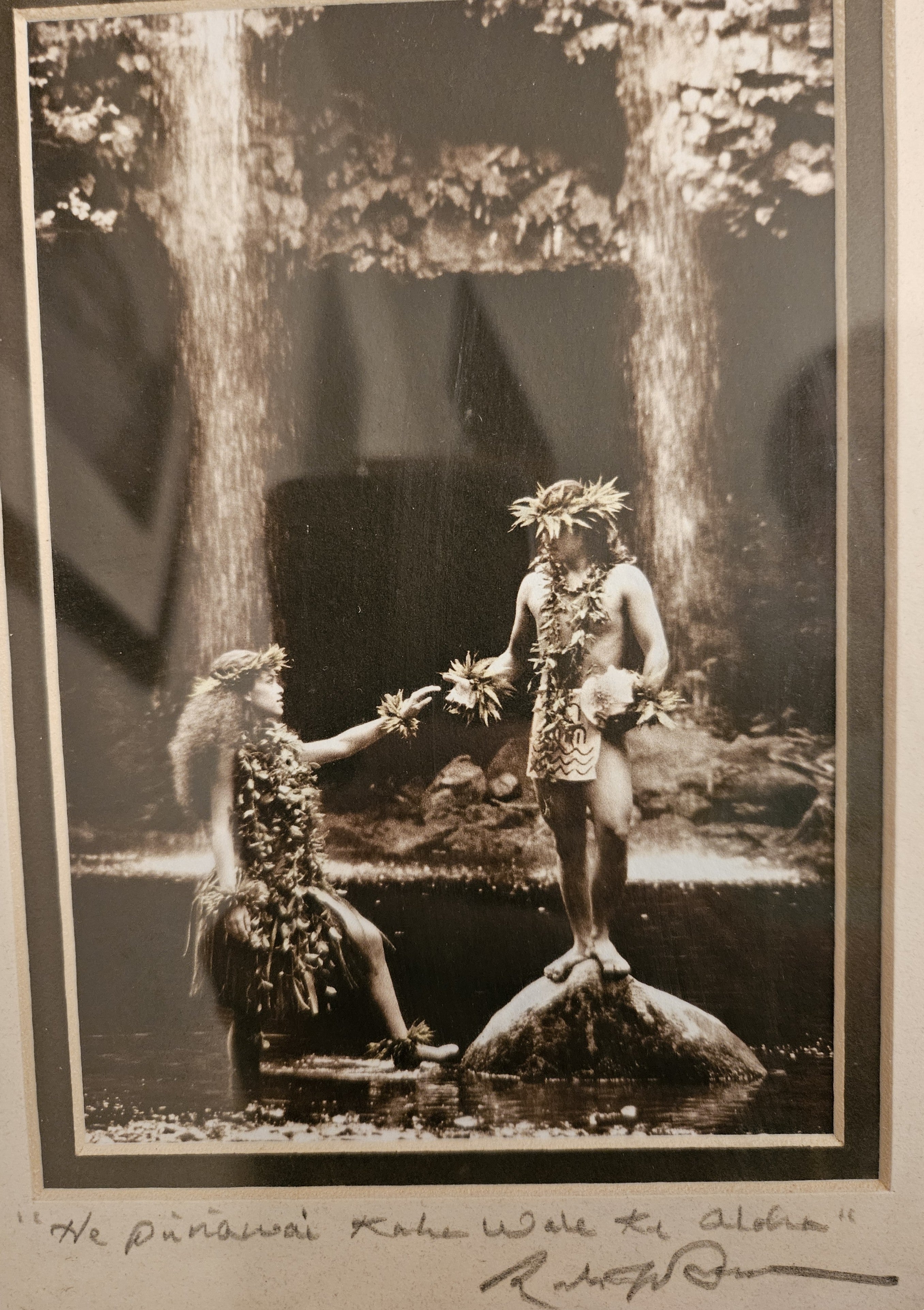 Vintage Framed Hawaiian Photo Signed by Randy Jan Braun
