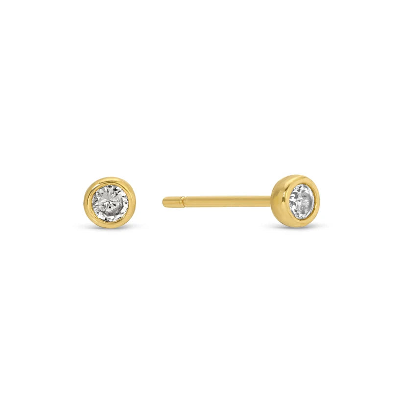 Silver Heart Stud Earrings on | Gift Set of 3 Earrings