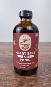 Heart Beet Fire Cider Tonic – Herbal Apple Cider Vinegar Blend (8 oz)