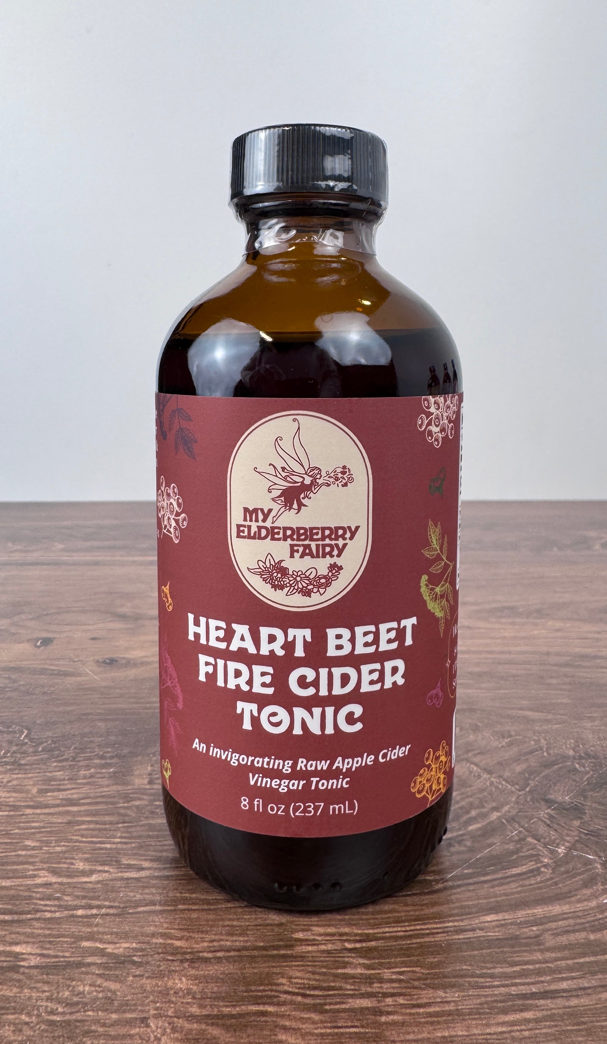 Heart Beet Fire Cider Tonic – Herbal Apple Cider Vinegar Blend (8 oz)