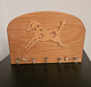 Oak Key Holder With Moon & Starred Horse