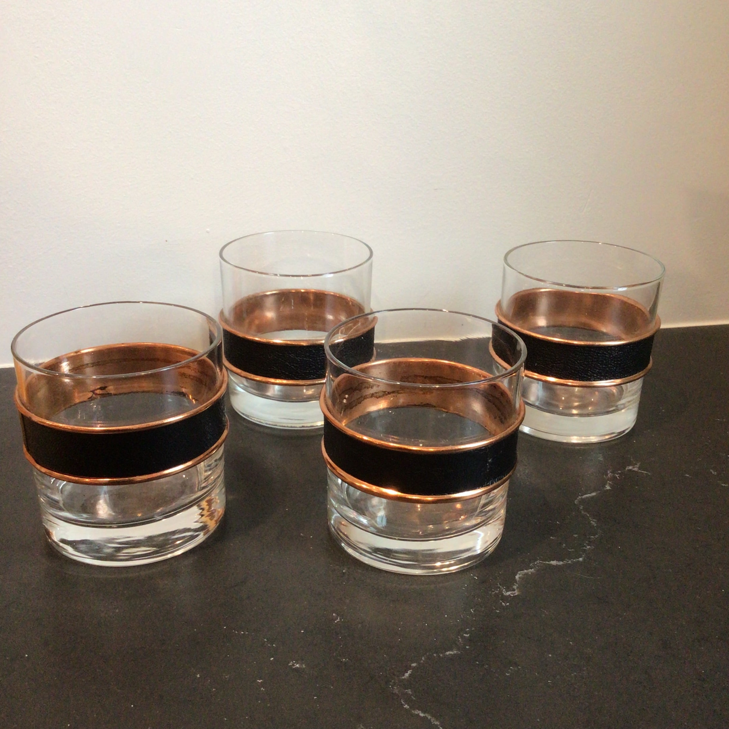 Mid-Century Modern Rocks Glasses, set of 4