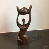 Mid-Century Modern Hand Carved Wood Sculpture