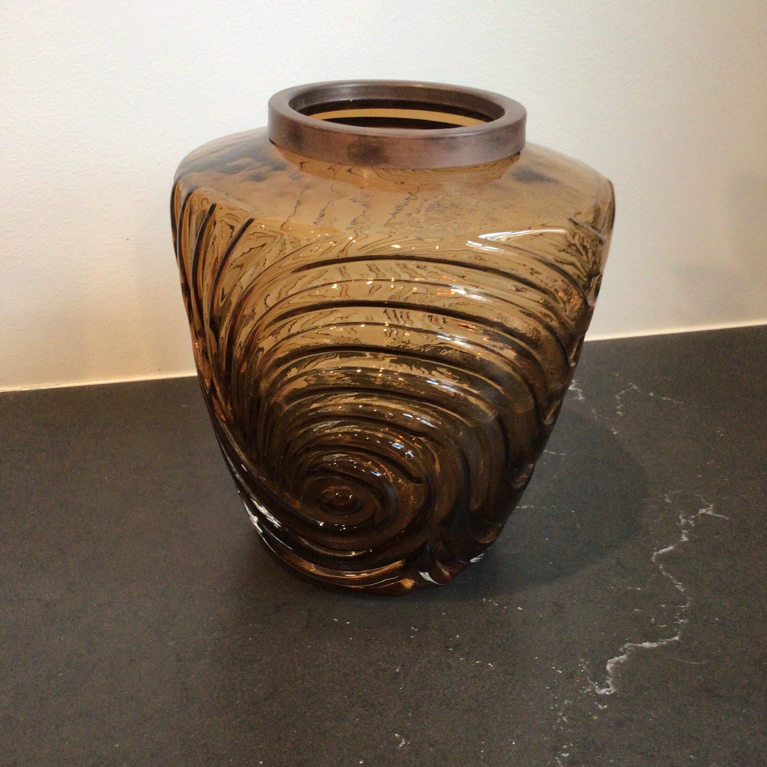 Amber Swirl Vase