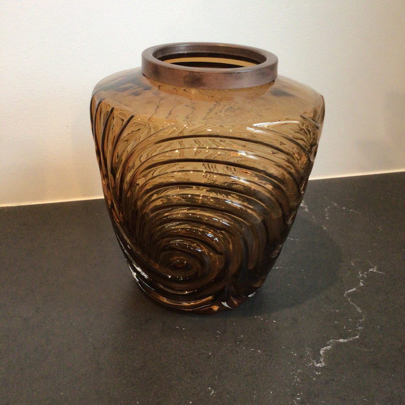 Amber Swirl Vase by 076 - Moss & Co