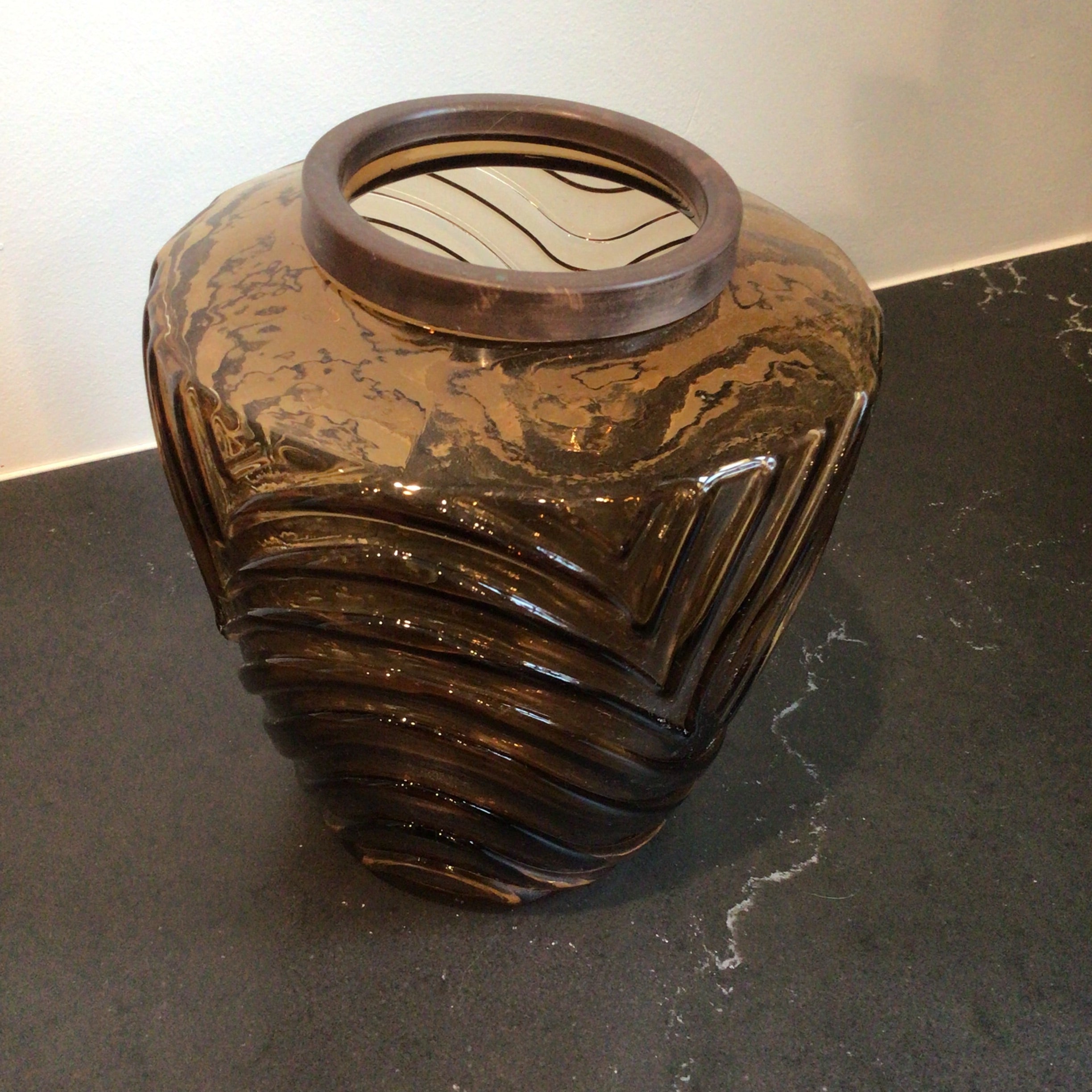Amber Swirl Vase