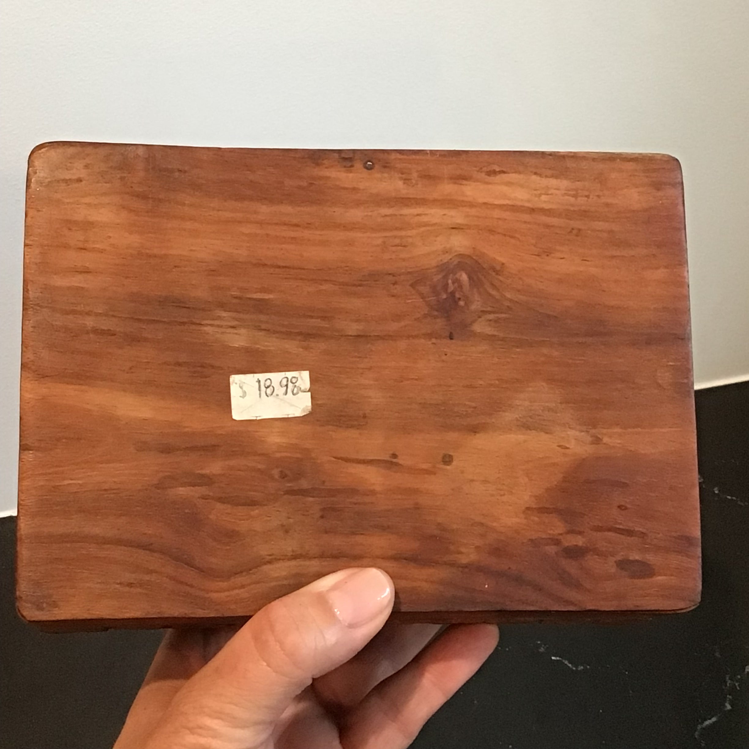 1970s Hand Carved Wooden Box
