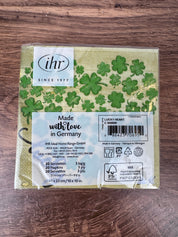 Lucky Heart 3 Ply Cocktail Napkin for St Patrick's Day | Pack of 20