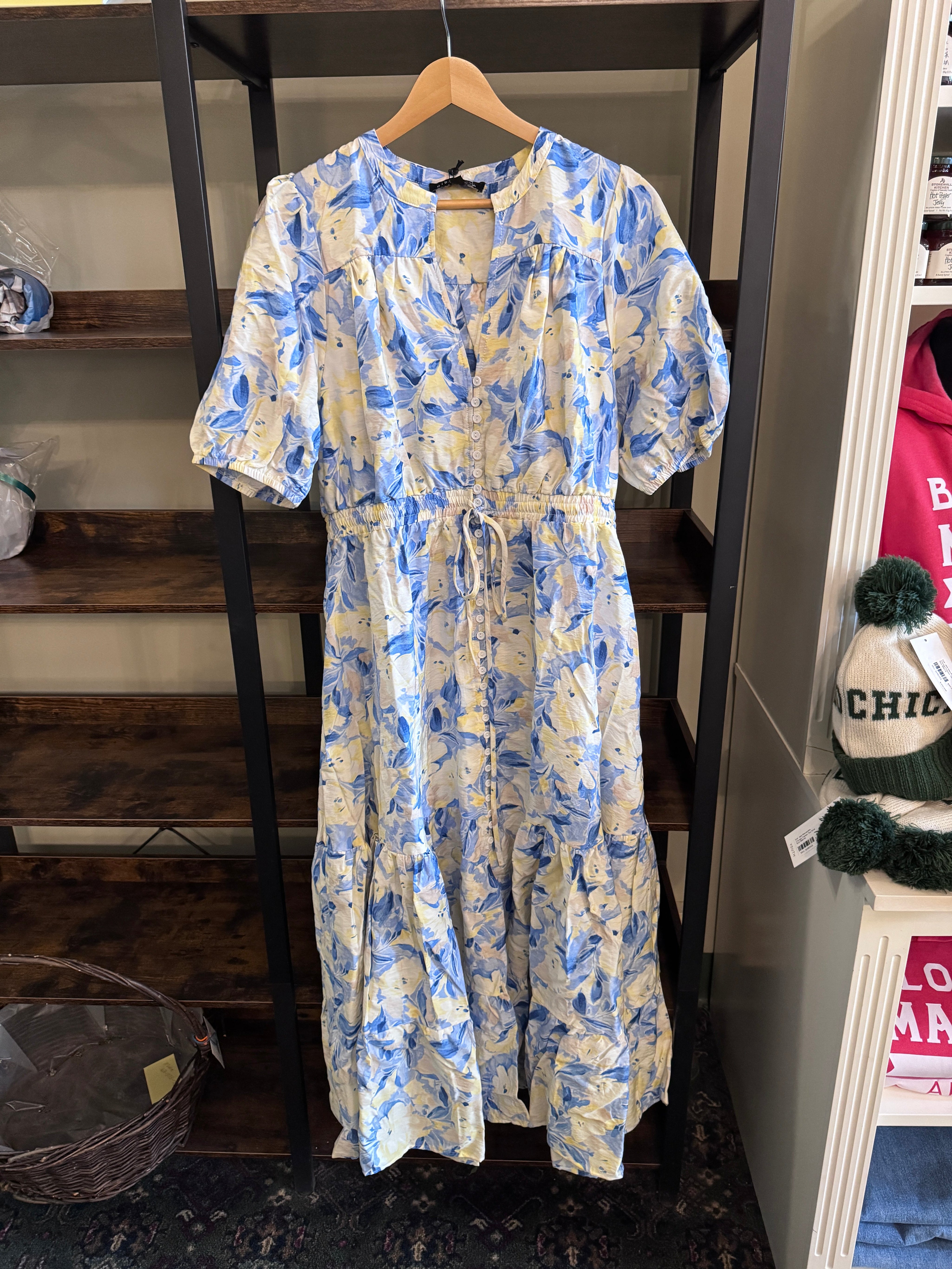 Kira Romantic Drawstring Midi Dress