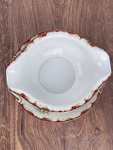 Vintage Harmony House Gravy Boat with Attached Underplate