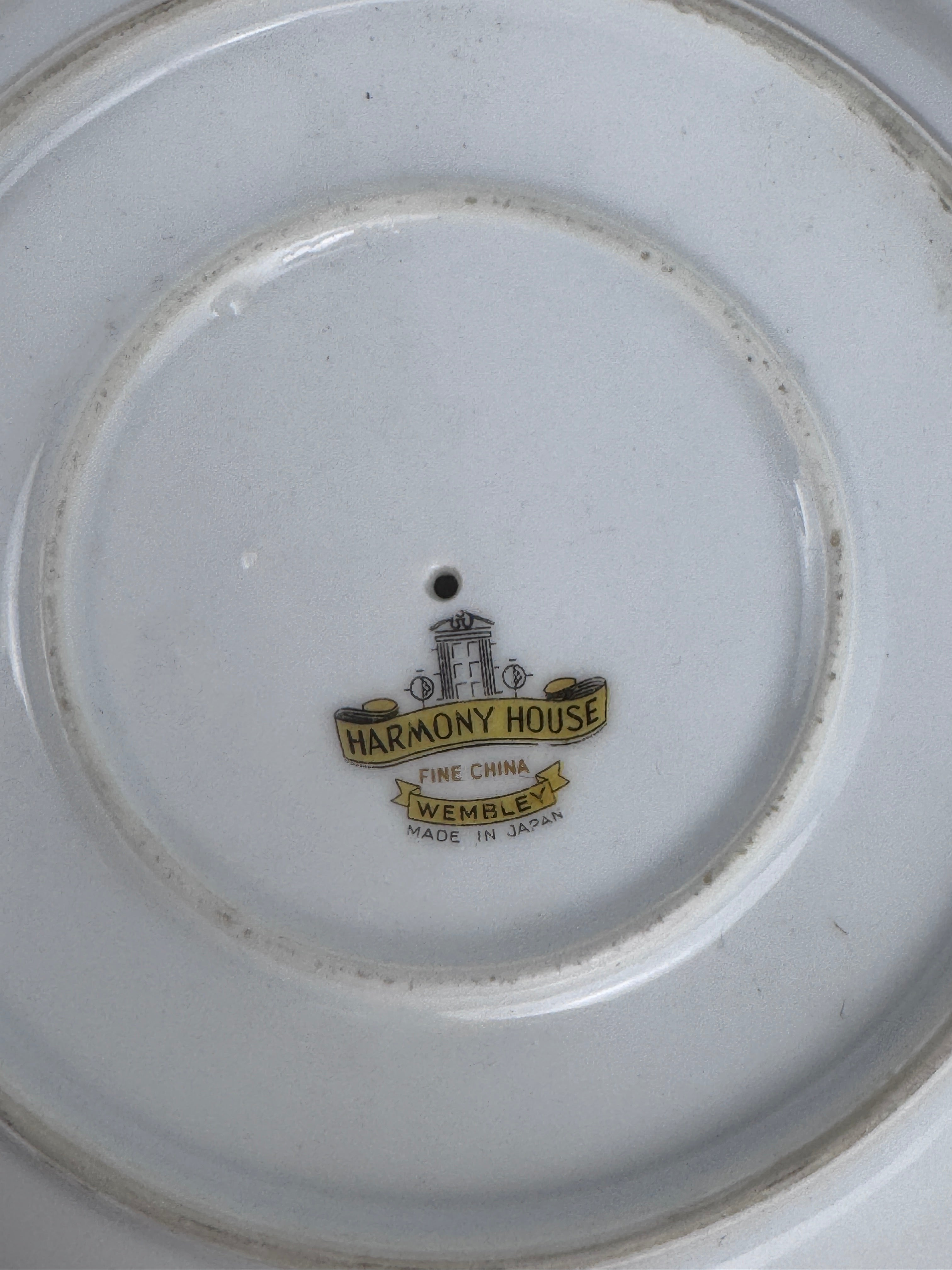 Vintage Harmony House Gravy Boat with Attached Underplate